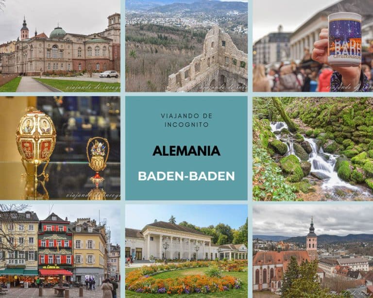 Collage de 8 foto sobre qué ver en Baden-Baden