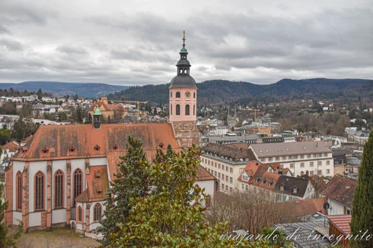 Vistas de Baden-Baden desde el mirador junto al palacio nuevo