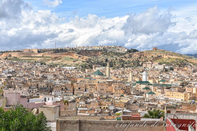 Vistas de Fez desde el barrio andalusí
