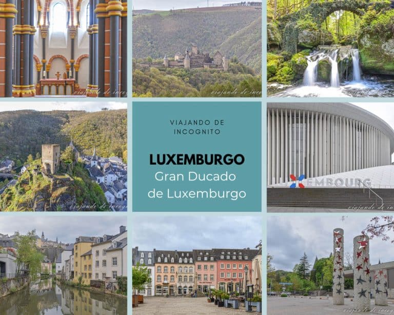 Collage de 8 fotos sobre que ver en el Gran Ducado de Luxemburgo