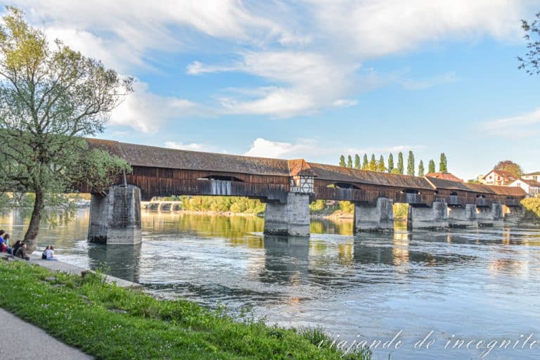 Puente de madera de Bad Säckingen en el sur de la Selva Negra.