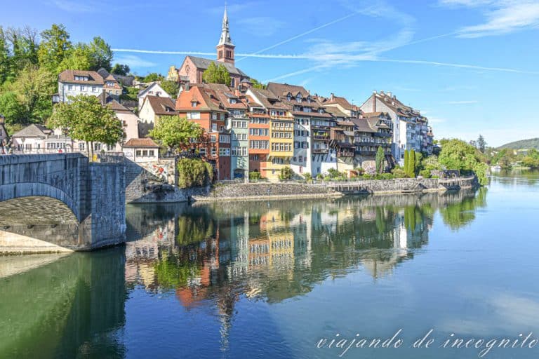 Vista de la parte alemana de Laufenburg desde Suiza