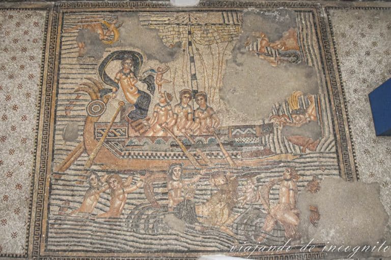 Mosaico de Volubilis en el museo de la Kasbah en Tánger