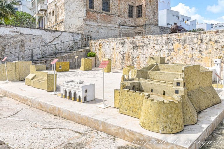 Maqueta de las murallas de Tánger en el Centro de interpretación de las fortificaciones de Tánger.