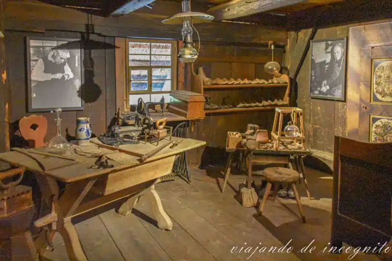 Taller antiguo en la parte superior del edificio Vogstbauernhof