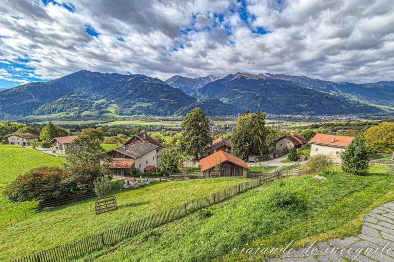 Vistas del Heididorf desde la casa de los Alpes.