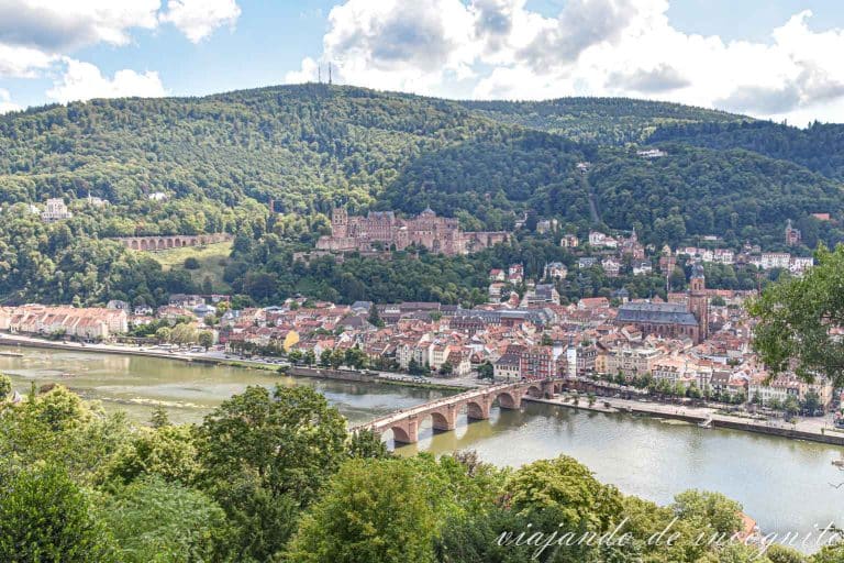 Vista de Heidekberg desde el camino de los Filósofos.