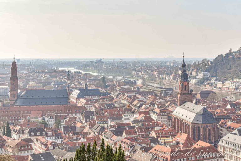 Vistas desde el Gran Balcón del castillo de Heidelberg.