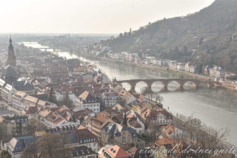 Vista desde la terraza de los jardines de Heidelberg