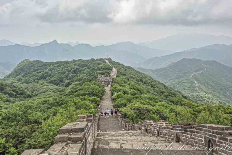 Una parte de la Gran Muralla China de la sección de Mutianyu.