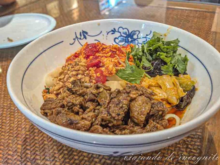 Plato de noodles Biang Biang